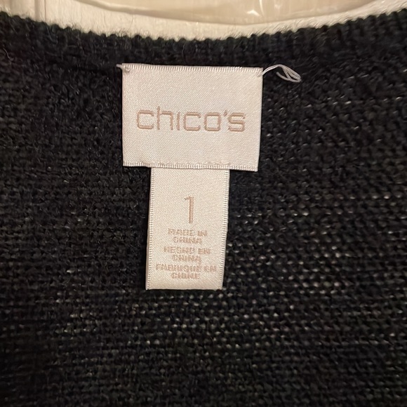 Chicos black ladies sweater with fringed bottom - Picture 2 of 5